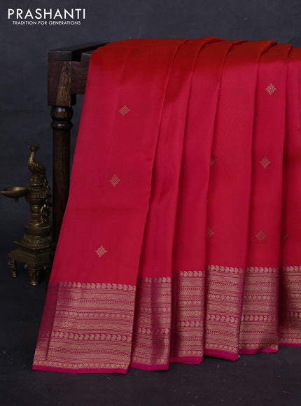 Orange & Pink Kanchipuram Silk - Buttas