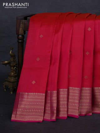 Orange & Pink Kanchipuram Silk - Buttas