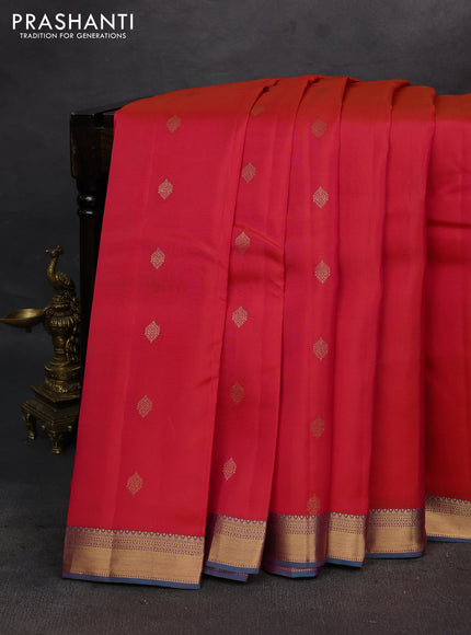 Pink & Teal Green Kanchipuram Silk - Buttas