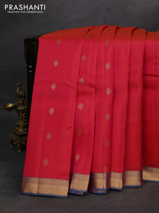 Pink & Teal Green Kanchipuram Silk - Buttas