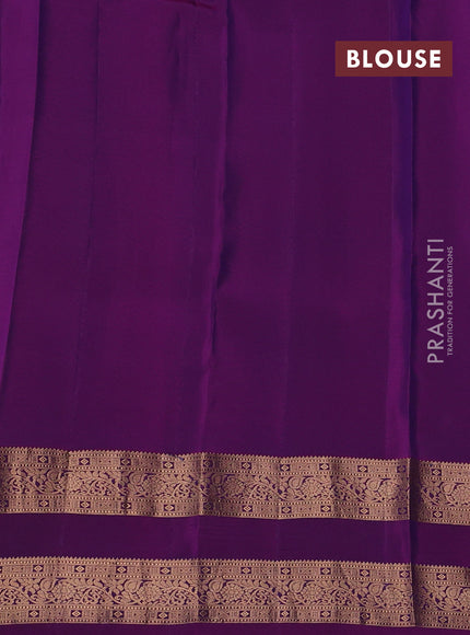 Blue & Purple Kanchipuram Silk - Buttas
