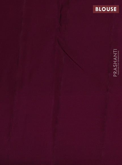 Coffee Brown & Magenta Pink Kanchipuram Silk - Stripes