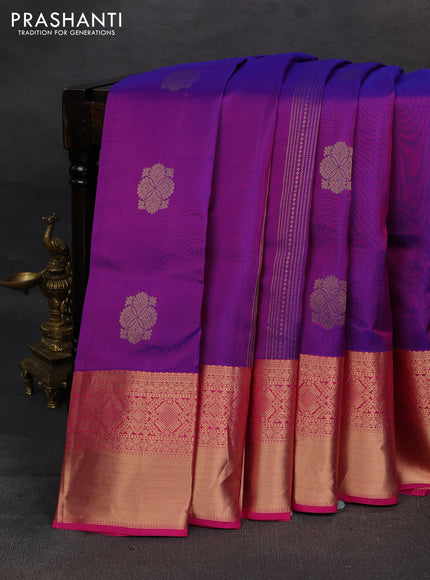 Purple & Pink Kanchipuram Silk - Buttas