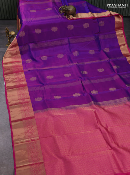 Purple & Pink Kanchipuram Silk - Buttas