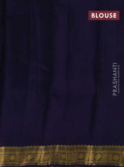 Green & Navy Blue Kanchipuram Silk - Buttas