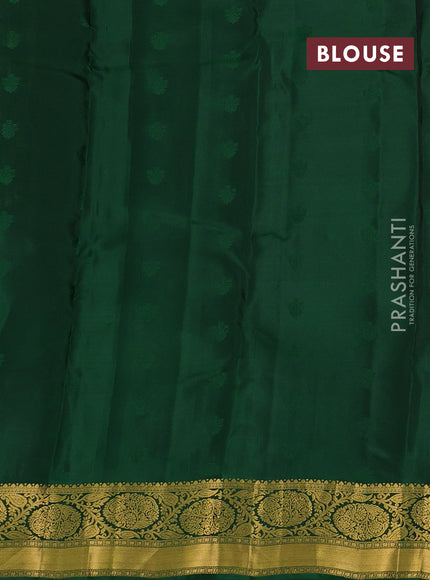 Purple & Green Kanchipuram Silk - Buttas