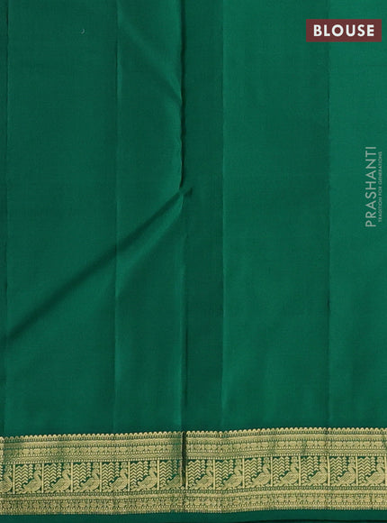 Lotus PInk & Green Pure Kanchipuram Silk-Butta