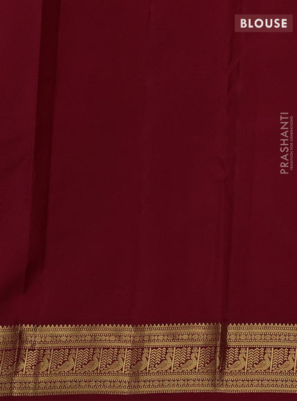 Yellow & Maroon Pure Kanchipuram Silk-Butta