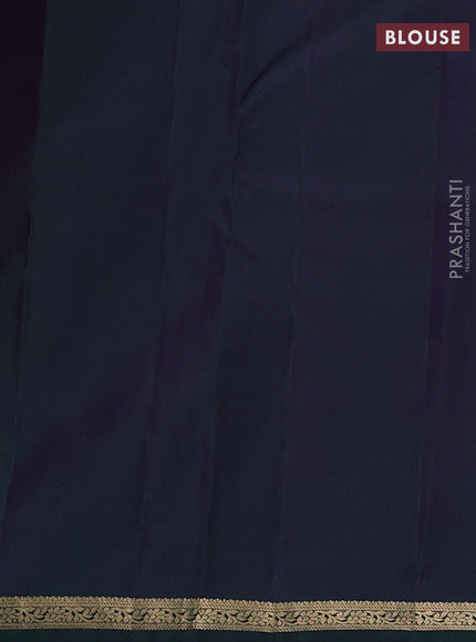Purple & Green Pure Kanchipuram silk-Butta