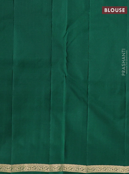 Mehendi Green & Green Pure Kanchipuram Silk-Butta