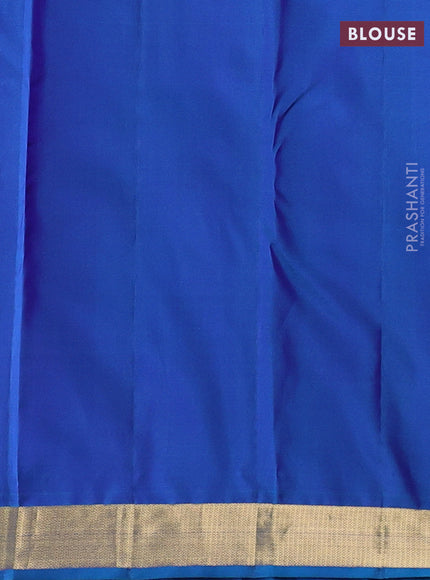 Purple & Teal Pure Kanchipuram Silk -Butta