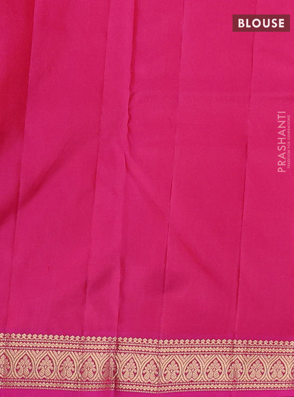 Orange & Pink Pure kanchipuram silk -Butta
