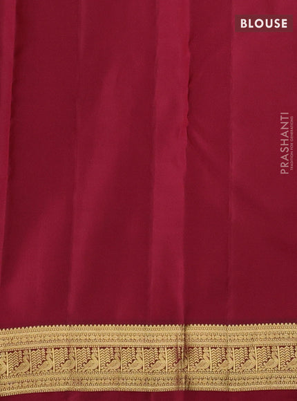 Green & Maroon Pure Kanchipuram silk-Butta