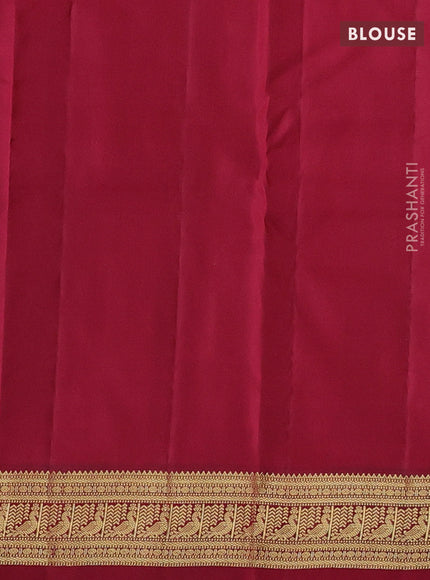 Light Green & Maroon Pure Kanchipuram Silk -Butta