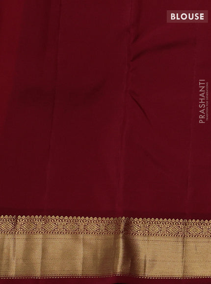 Teal Green & Maroon Pure Kanchipuram Silk-Butta