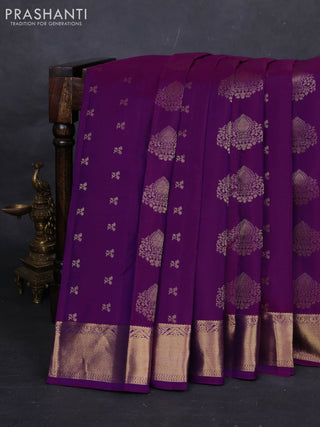 Purple & Teal Pure Kanchipuram Silk