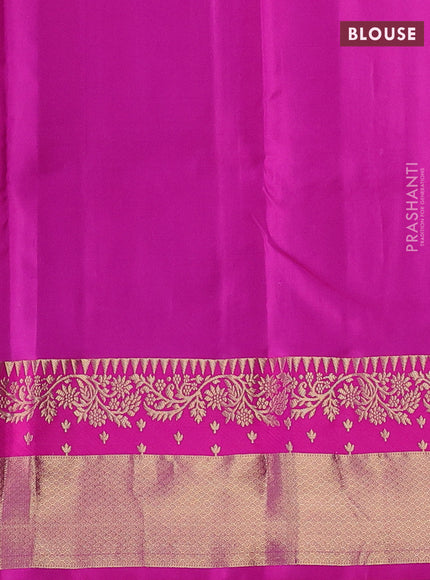 Rust & Pink Pure Kanchipuram Silk -Butta