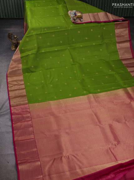Light Green & Pink Pure Kanchipuram Silk -Vairaosi