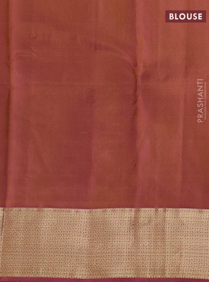 Beige & Purple Pure Kanchipuram Silk-Butta