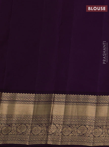 Lavender & Wine Pure Kanchipuram Silk Saree