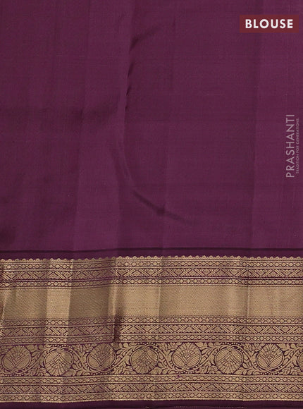 Pink & Wine Pure Kanchipuram Silk Saree
