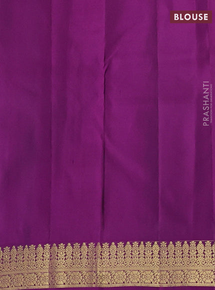 Cs blue & Purple Pure Kanchipuram Silk-Butta