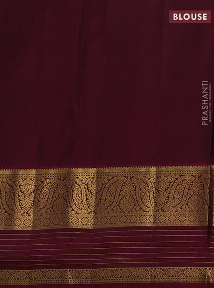 Black & Maroon Pure Kanchipuram Silk-Butta