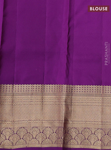 Purple & Violet Pure Kanchipuram Silk -Butta