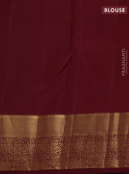 Lime Green & Maroon Pure Kanchipuram Silk-1000 Butta