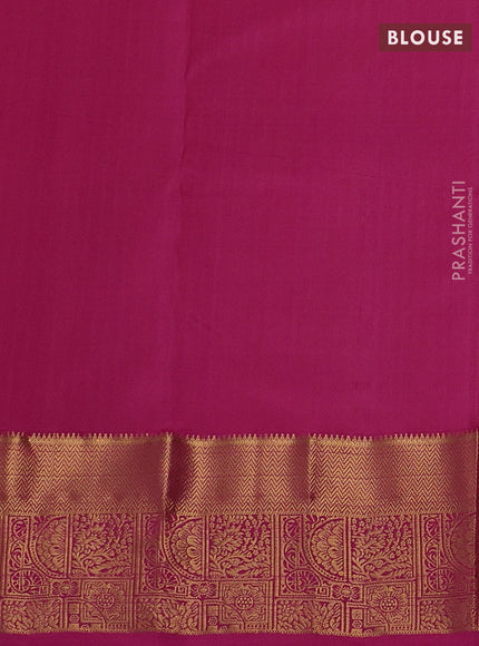 Peach Pink & Pink Pure Kanchipuram Silk-1000 butta