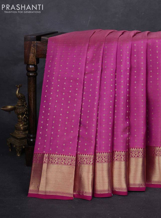 Mauve Pink-Magenta Pure kanchipuram silk-1000 Butta