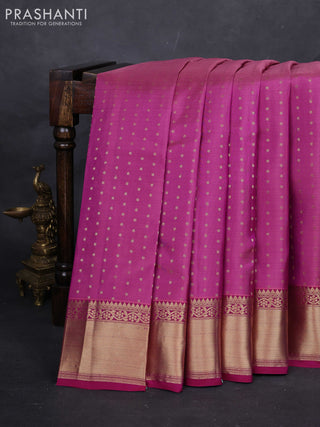 Mauve Pink-Magenta Pure kanchipuram silk-1000 Butta