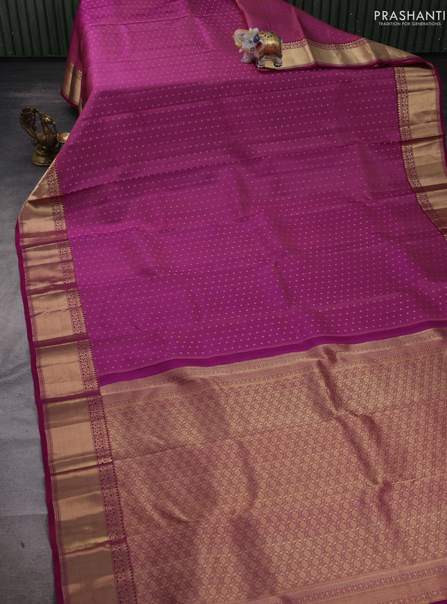 Mauve Pink-Magenta Pure kanchipuram silk-1000 Butta
