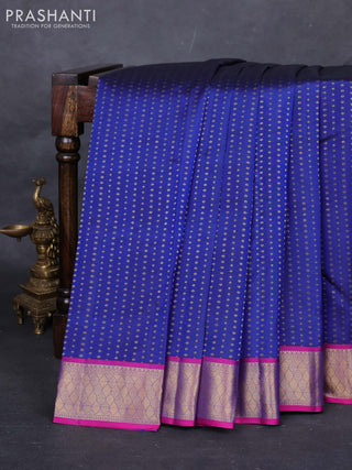 Blue & Pink Pure kanchipuram silk-1000 Butta