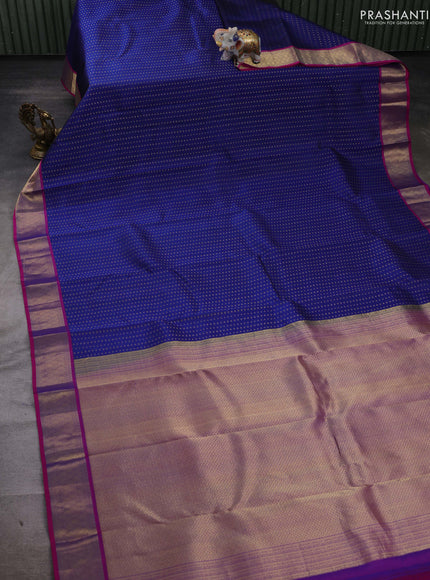 Blue & Pink Pure kanchipuram silk-1000 Butta