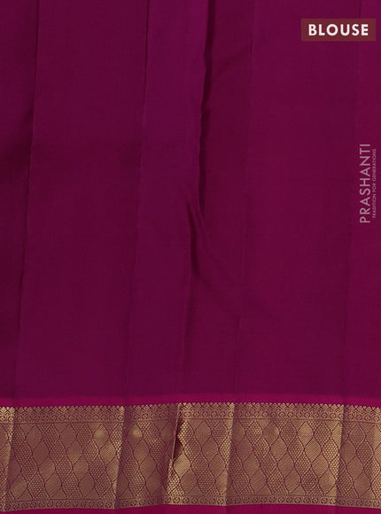 Olive green & Pink Pure kanchipuram silk -1000 Butta