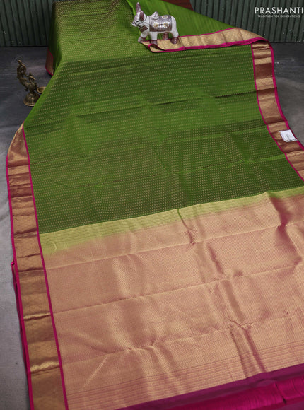 Green & Pink Pure kanchipuram silk -1000 Butta