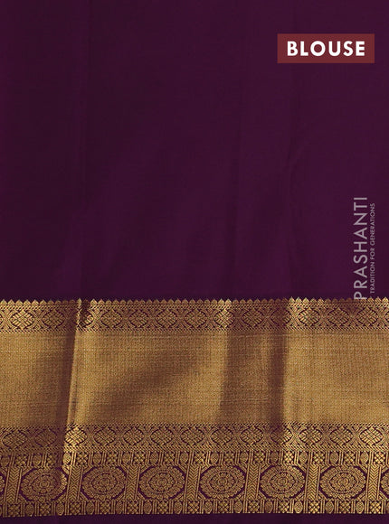 Lavender & Purple Semi Kanchipuram Silk - Korvai
