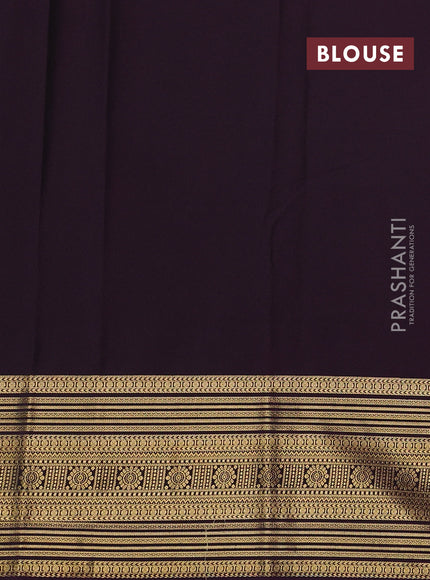 Purple Semi Kanchipuram Silk - Korvai 1Damage