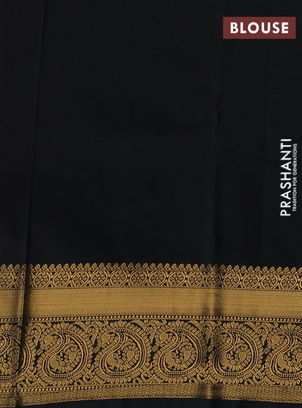 Pink & Green Semi Kanchipuram Silk - Korvai