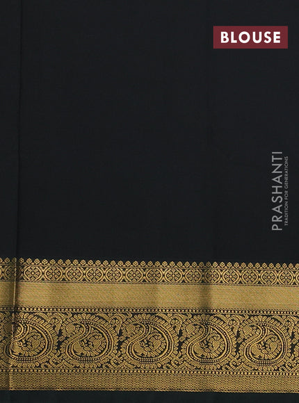 Pink & Green Semi Kanchipuram Silk - Korvai