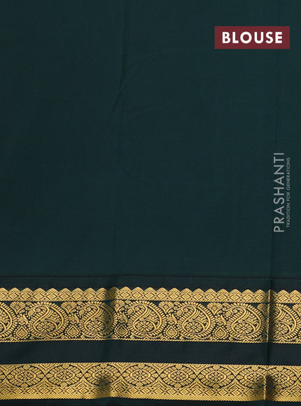 Lime Green & Green Semi Kanchipuram Silk - Korvai