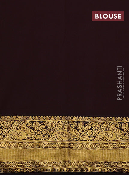 Yellow & Maroon Semi Kanchipuram Silk - Korvai