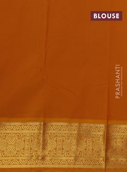 Pink & Yellow Semi Kanchipuram Silk - Korvai