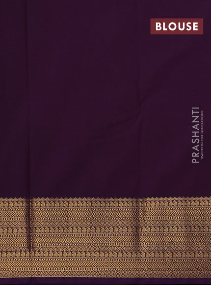 Pink & Purple Semi Kanchipuram Silk - Korvai
