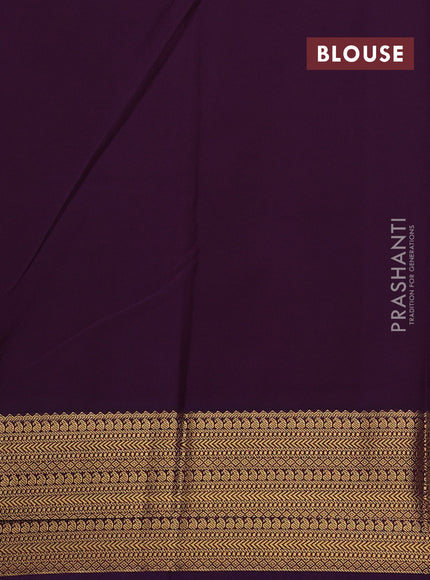 Pink & Violet Semi Kanchipuram Silk - Korvai