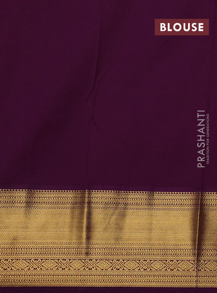 Pastel Pink & Purple Semi Kanchipuram Silk - Korvai