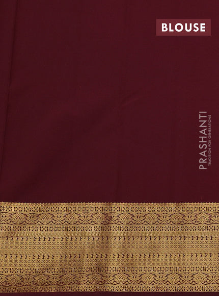 Rust & Maroon Semi Kanchipuram Silk - Korvai
