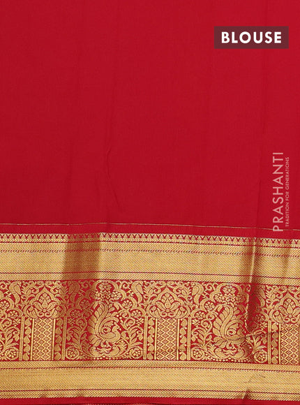 Maroon & Red Semi Kanchipuram Silk - Korvai