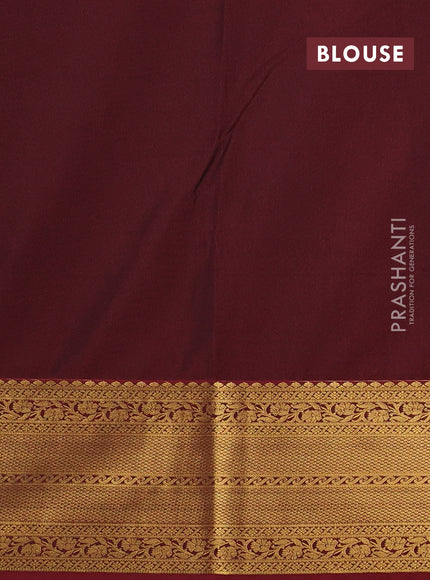 Violet & Maroon Semi Kanchipuram Silk - Korvai